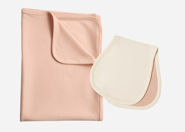 Girl Swaddle and Burp Cloth Gift Set